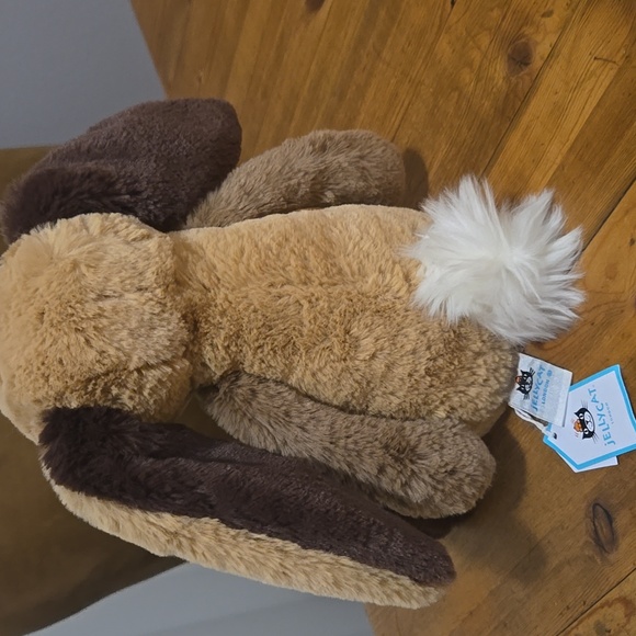 Jellycat Bashful Patchwork Brown Bunny Medium 12.2x4.7x3.5" BNWT Authentic - Picture 7 of 9
